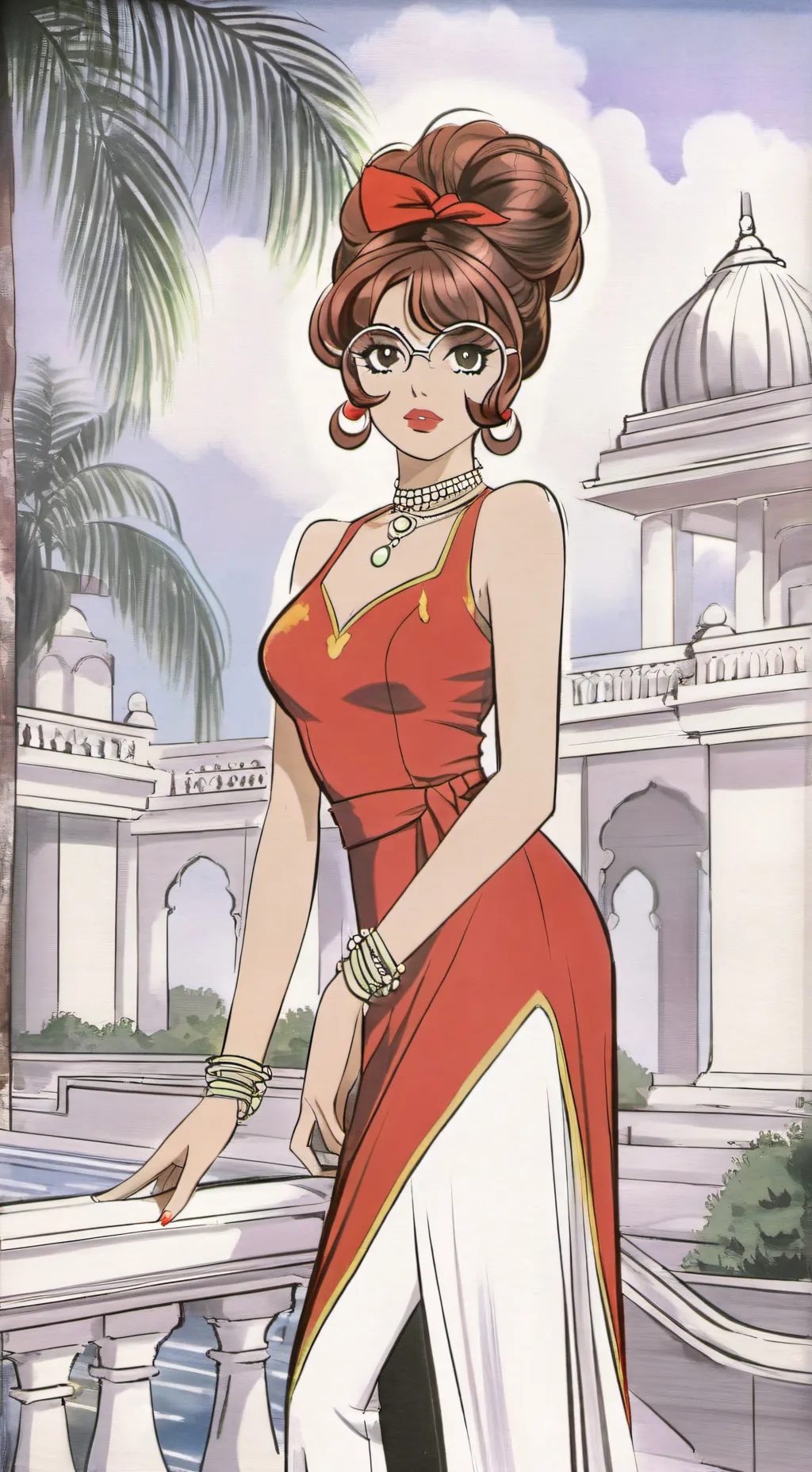 ai character: Nino prom date background