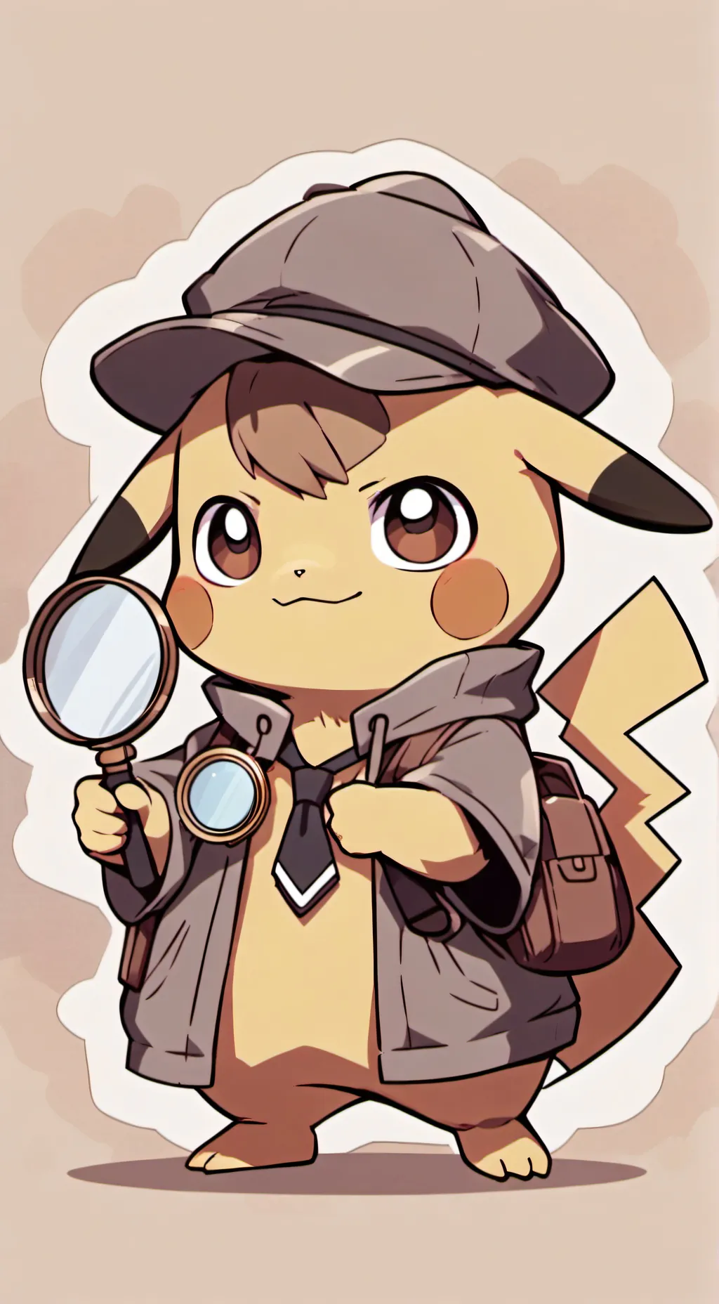 ai character: detective pikachu  background