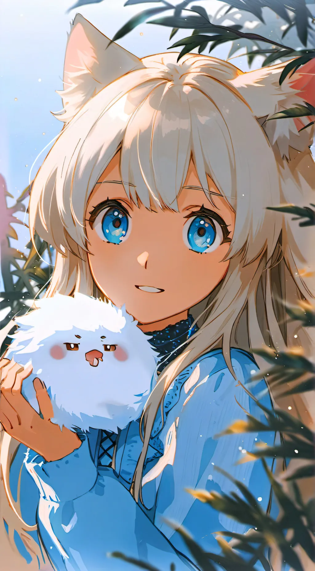 ai character: Snowball Cat Spiri background