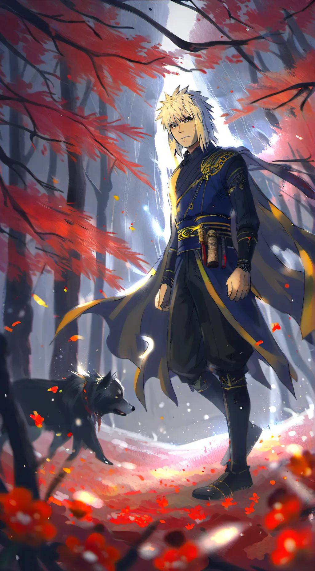 ai character: Minato Namikaze  background