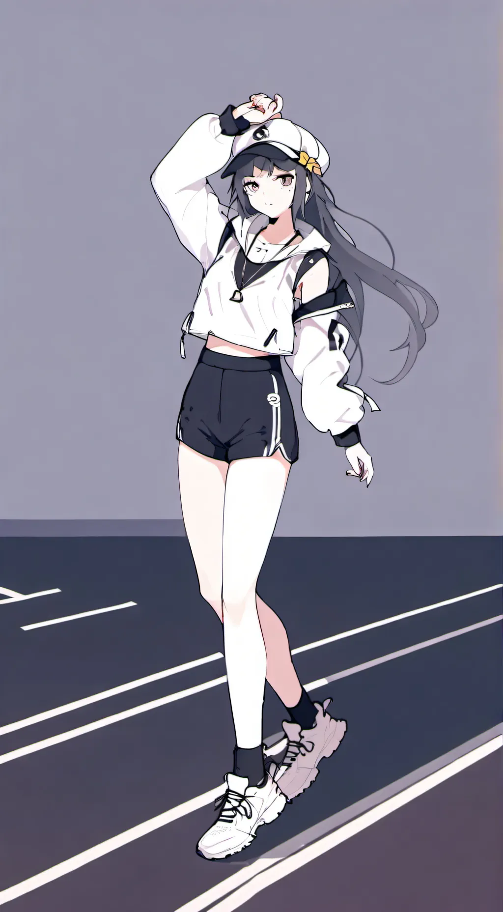 ai character: Sporty girl background