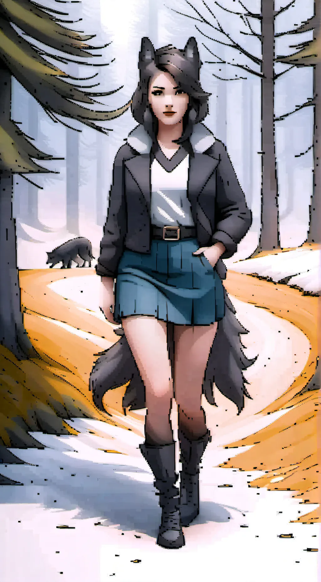 ai character: Luna background