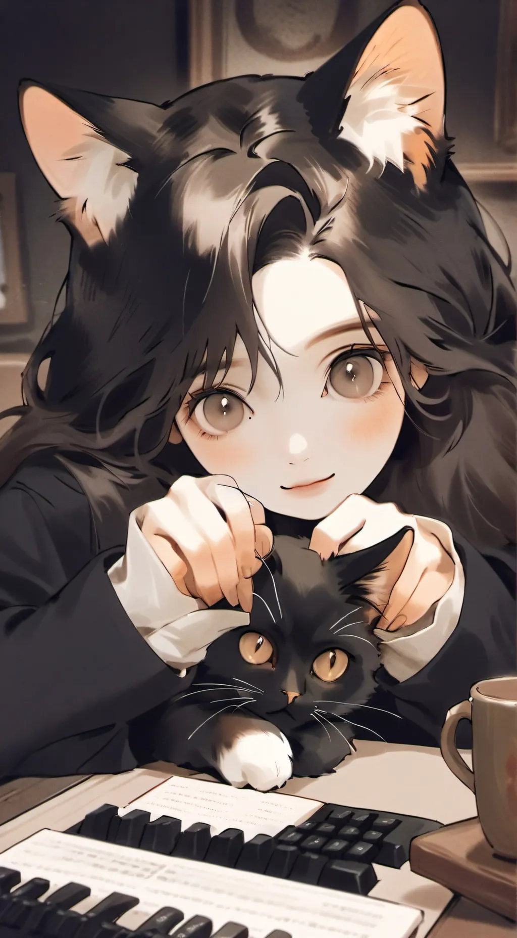 ai character: kitty background