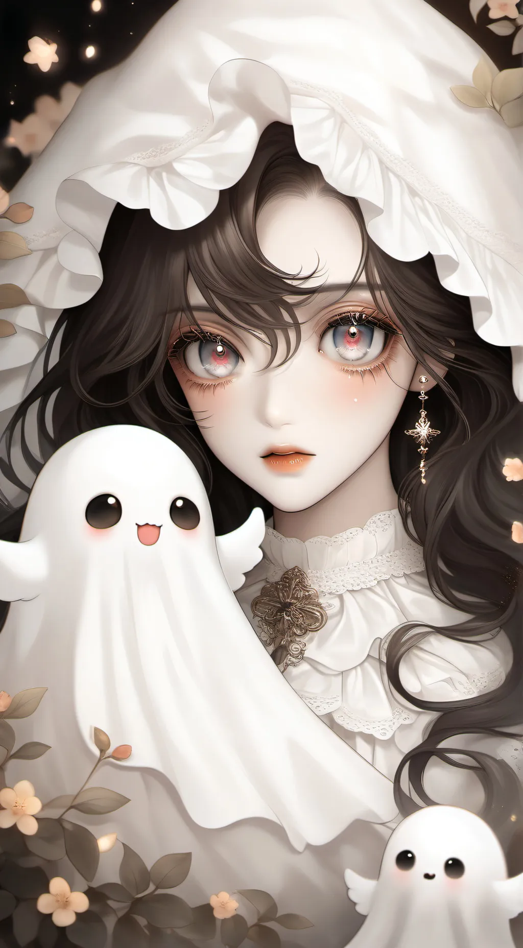 ai character: Kny haunted house background