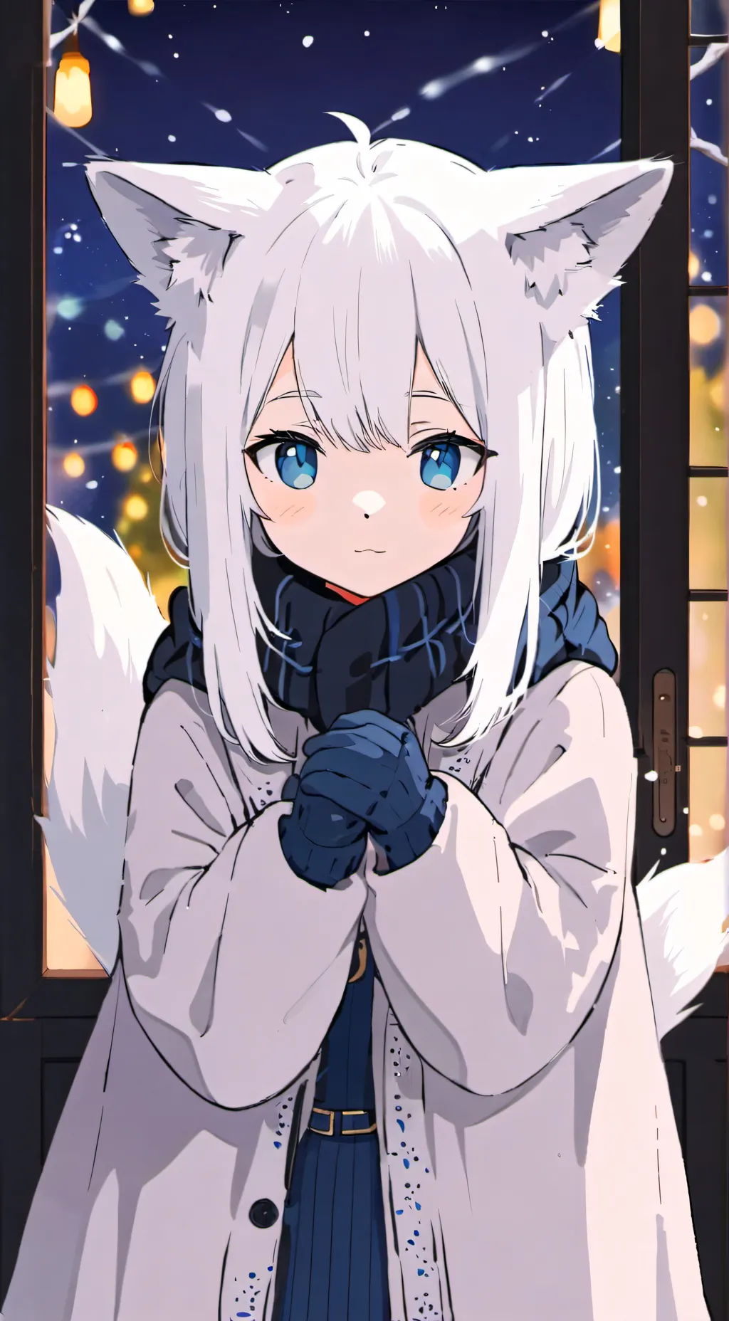 ai character: Snowball a kitten background
