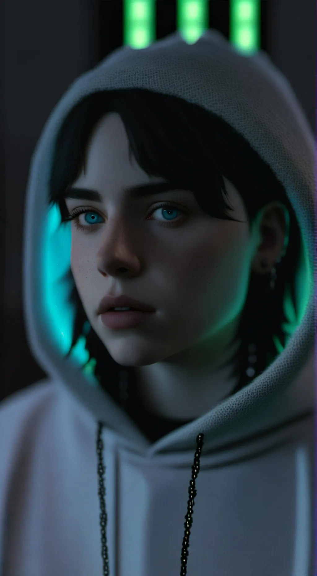 ai character: Billie Eilish background
