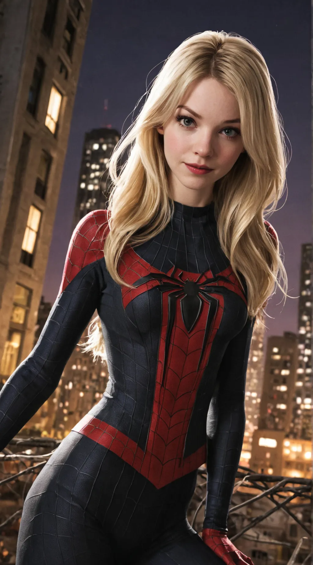 ai character: Mary Jane com fato background