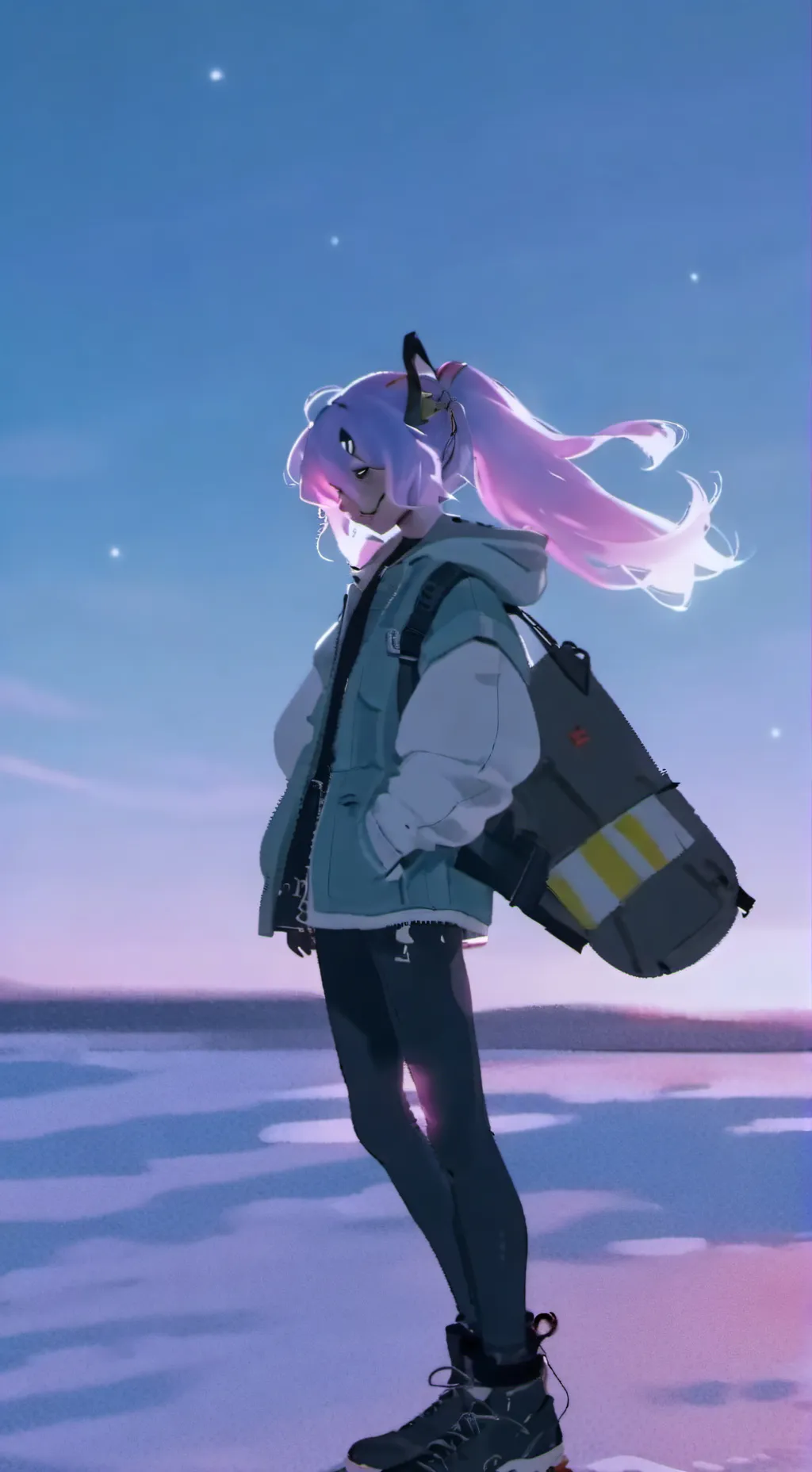 ai character: pink mink background