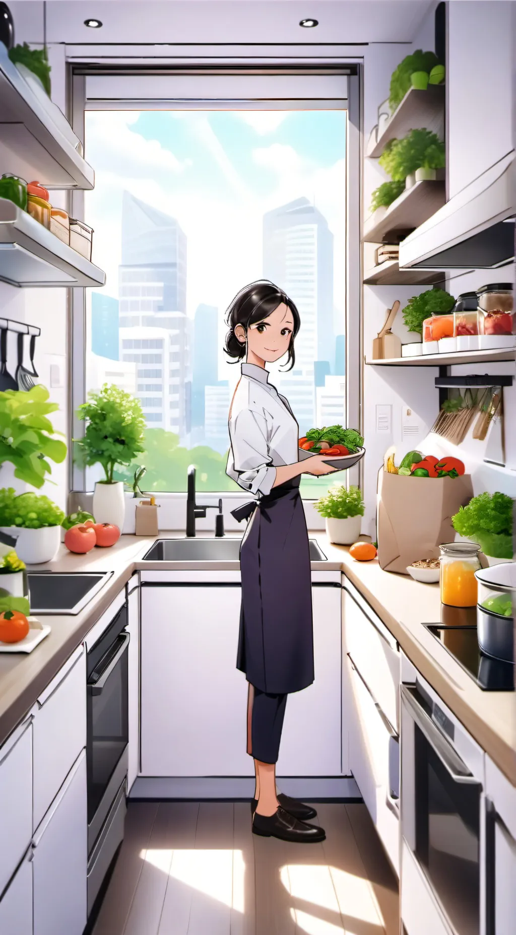 ai character: The Green Goddess background