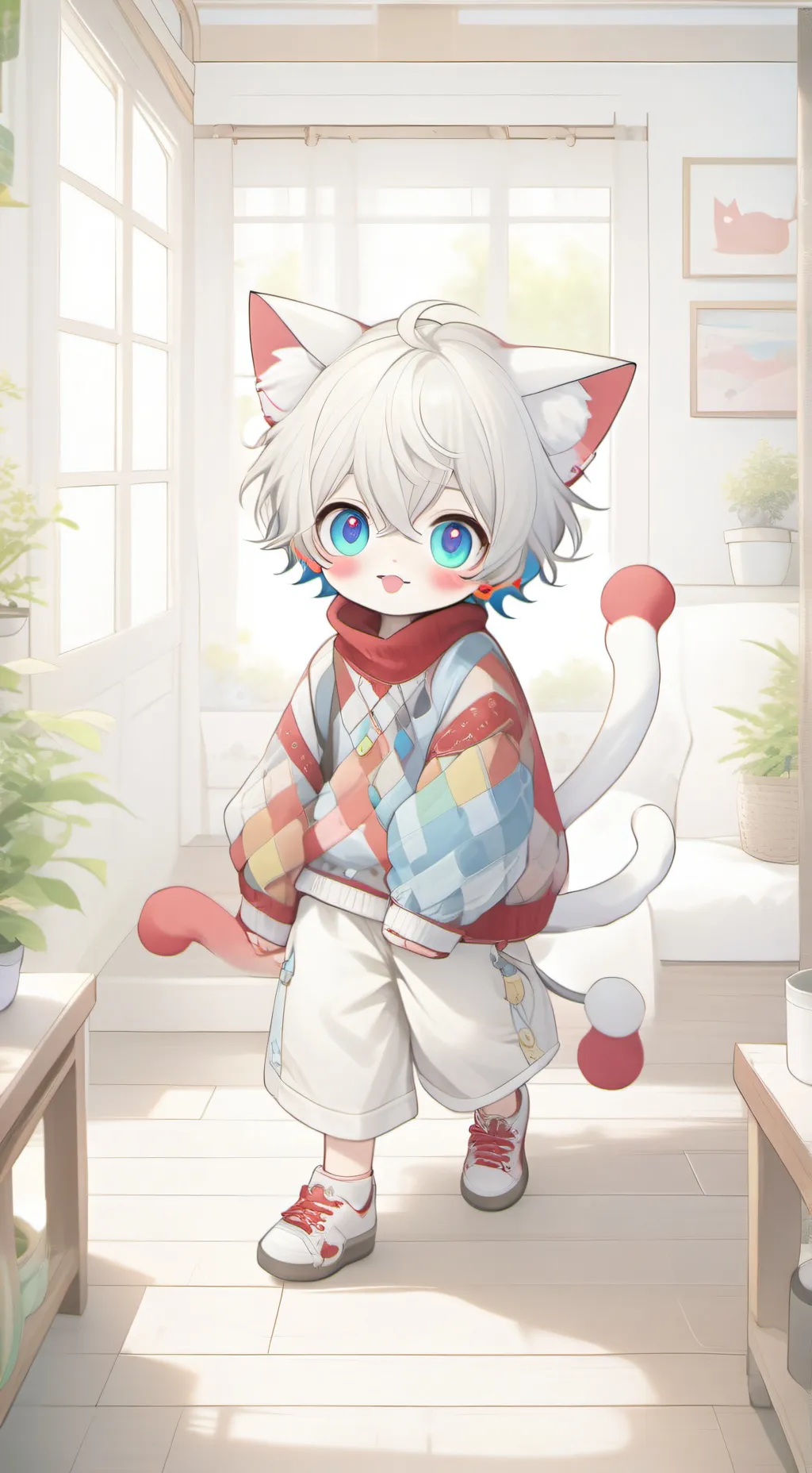 ai character: Bluey Red Spirit background