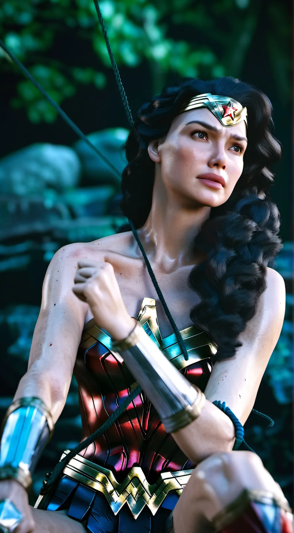 ai character: Wonder Woman background