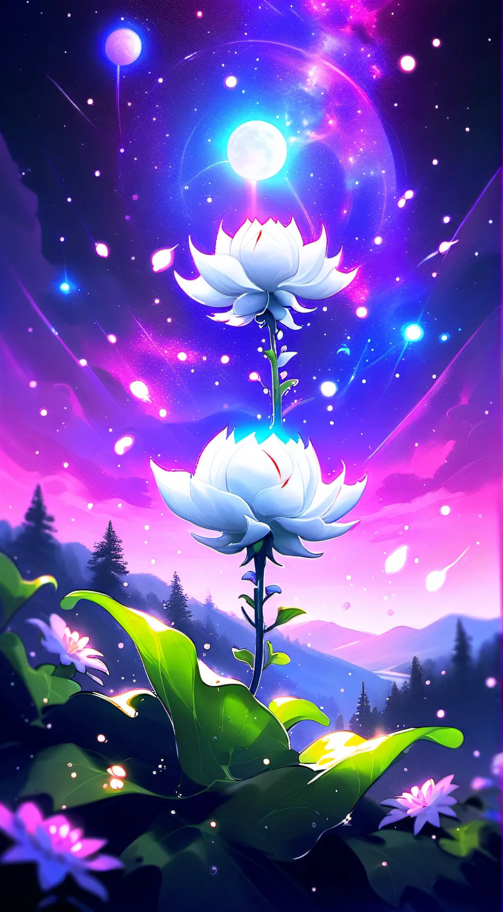 ai character: moonflower  background