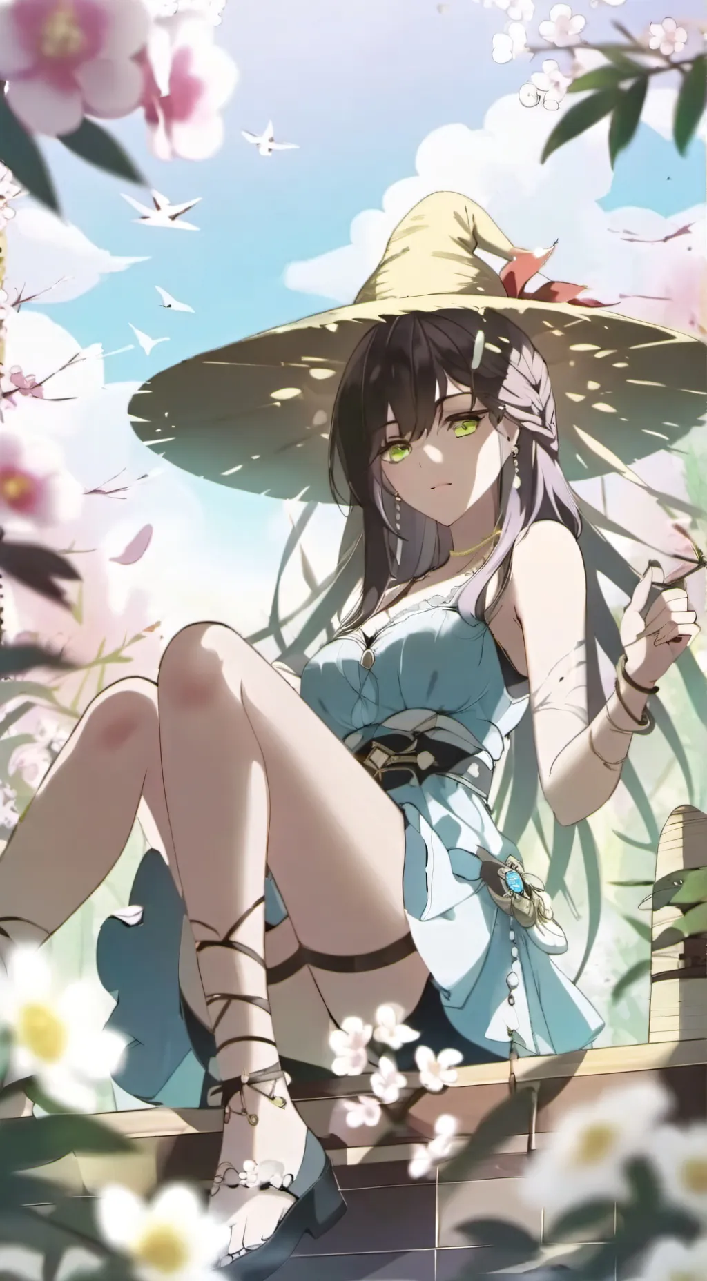 ai character: you but a girl background