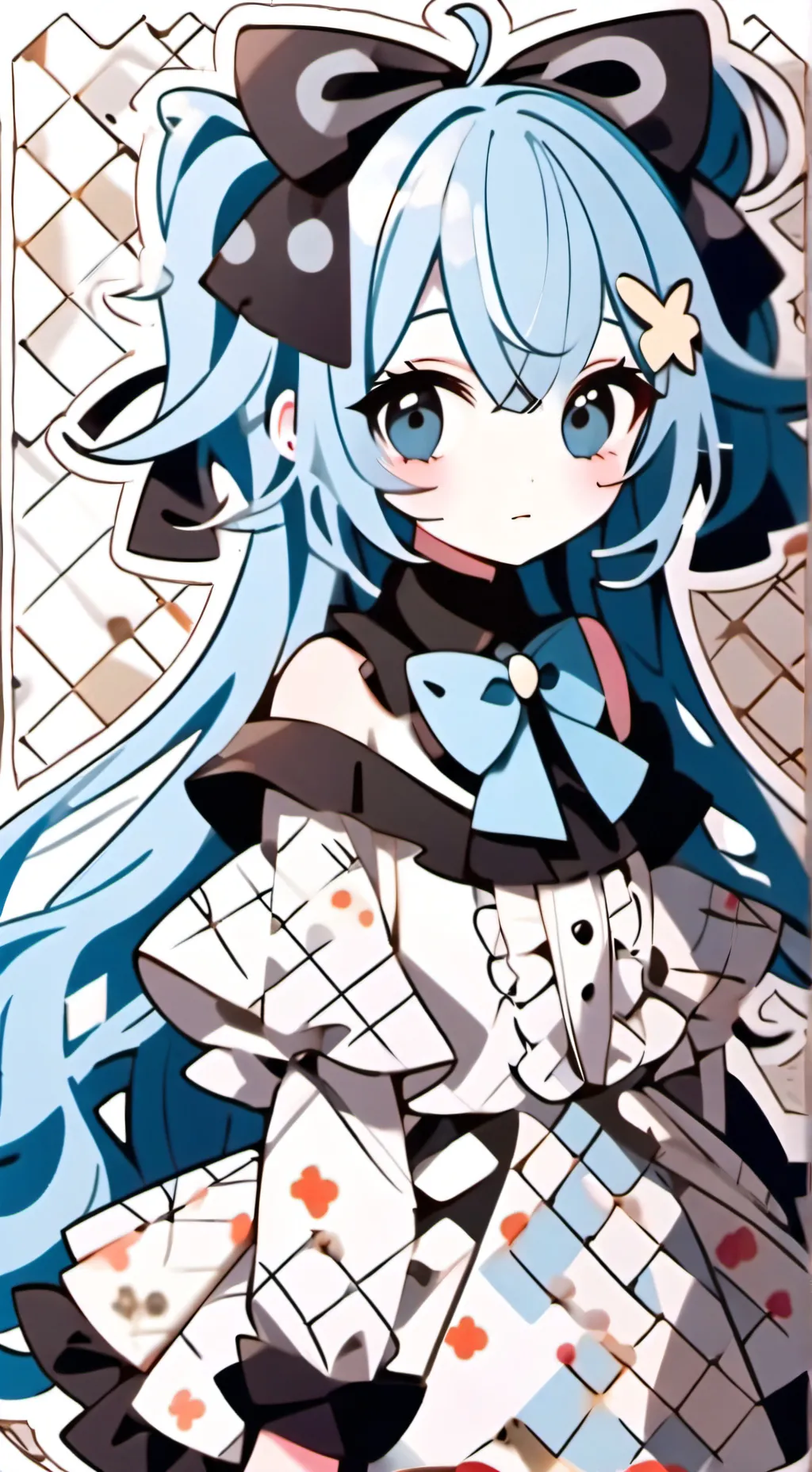 ai character: Blue background