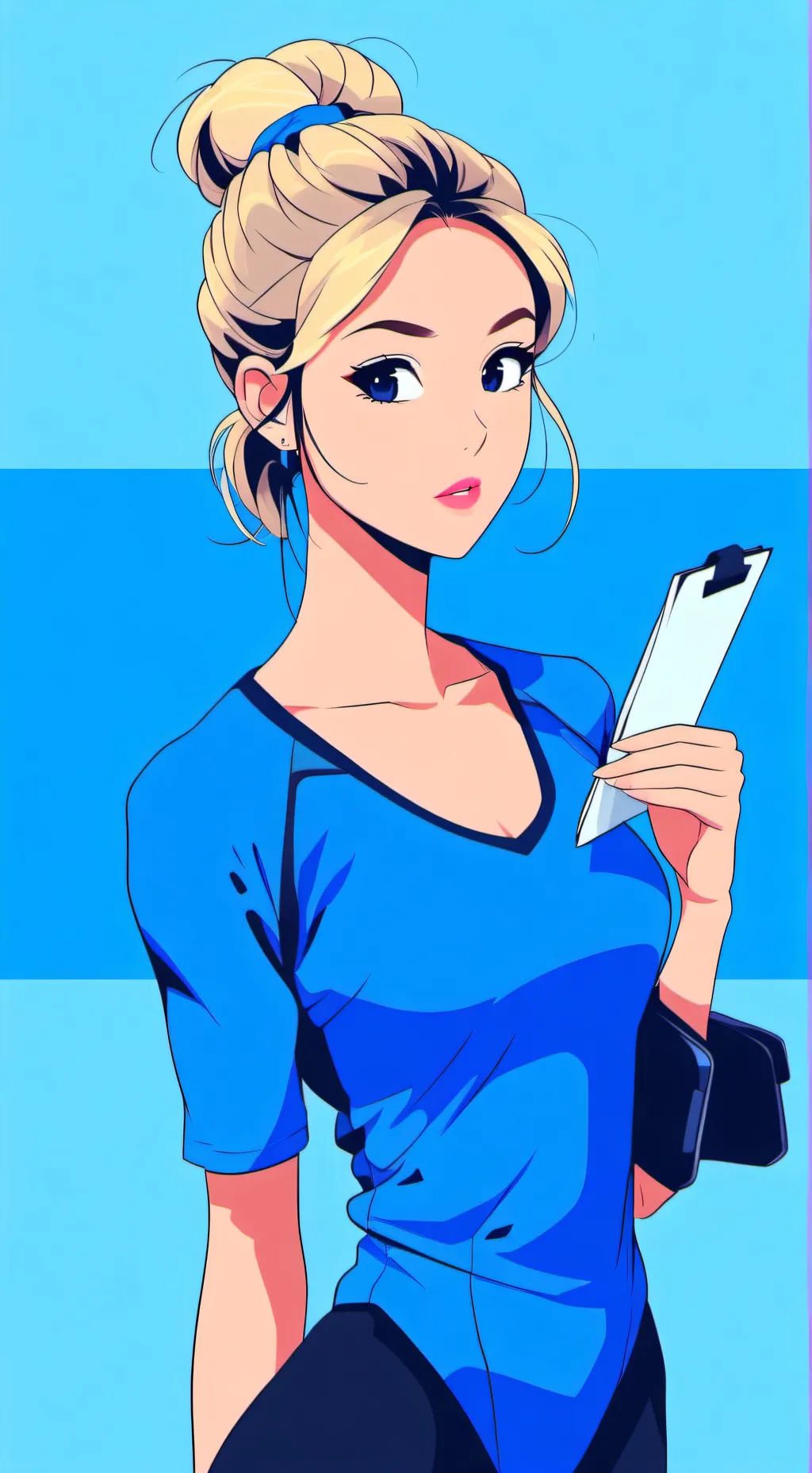 ai character:  gymnasics teacher background