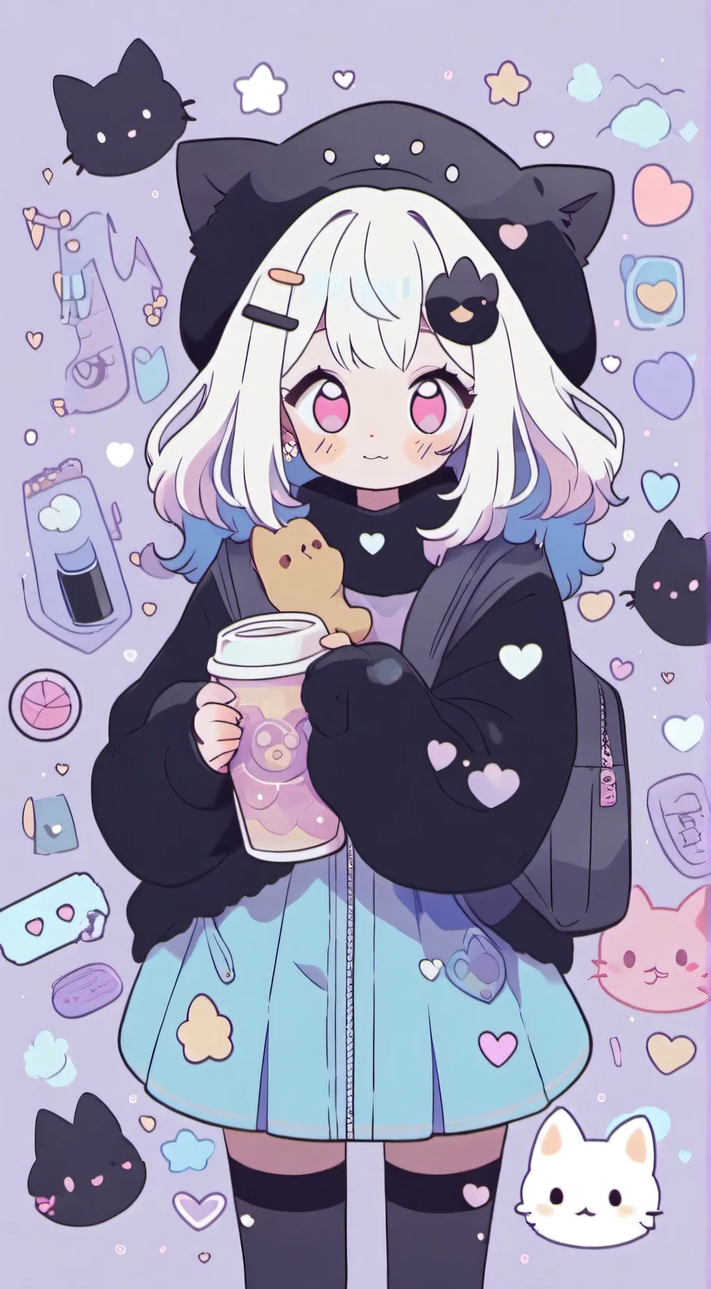 ai character: Neko-chan background