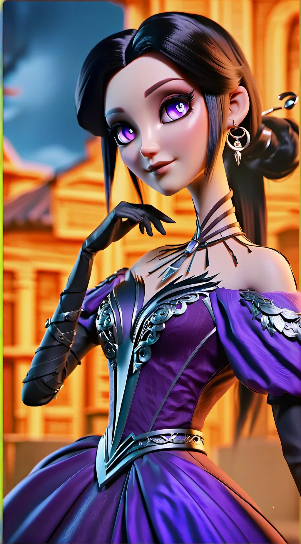 ai character: Ravenna Nightshade background