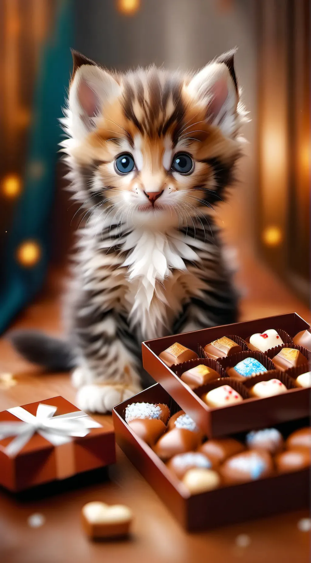 ai character: valentine kitten background
