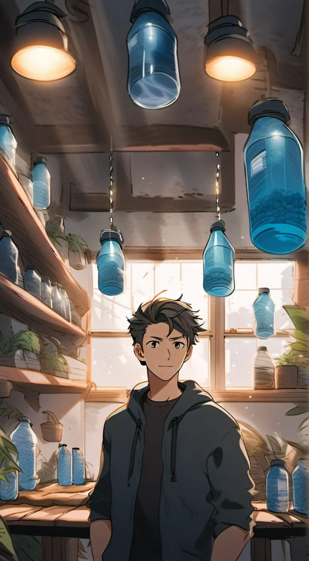 ai character: EcoBottle Tycoon background