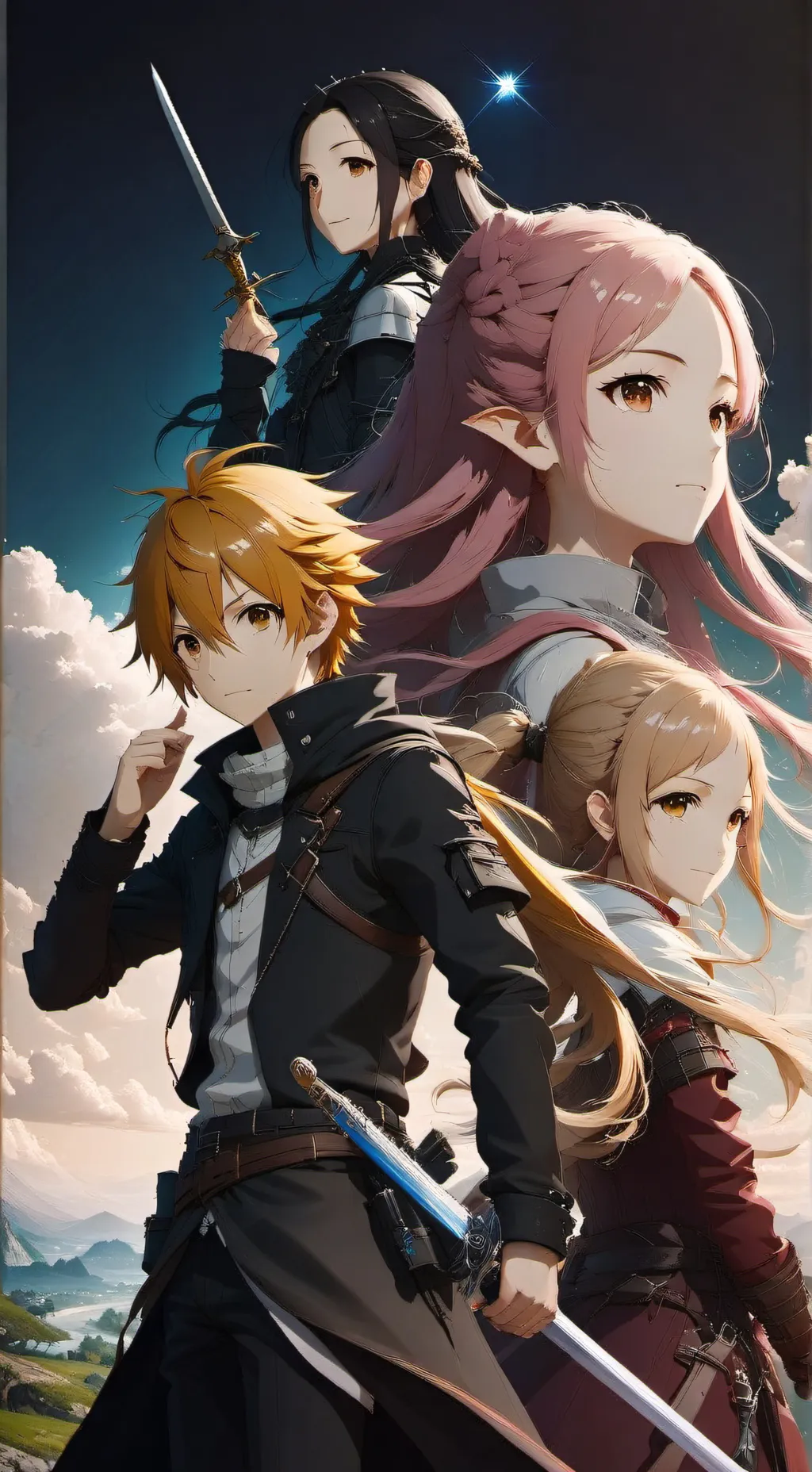 ai character: Sword artonlineRPG background