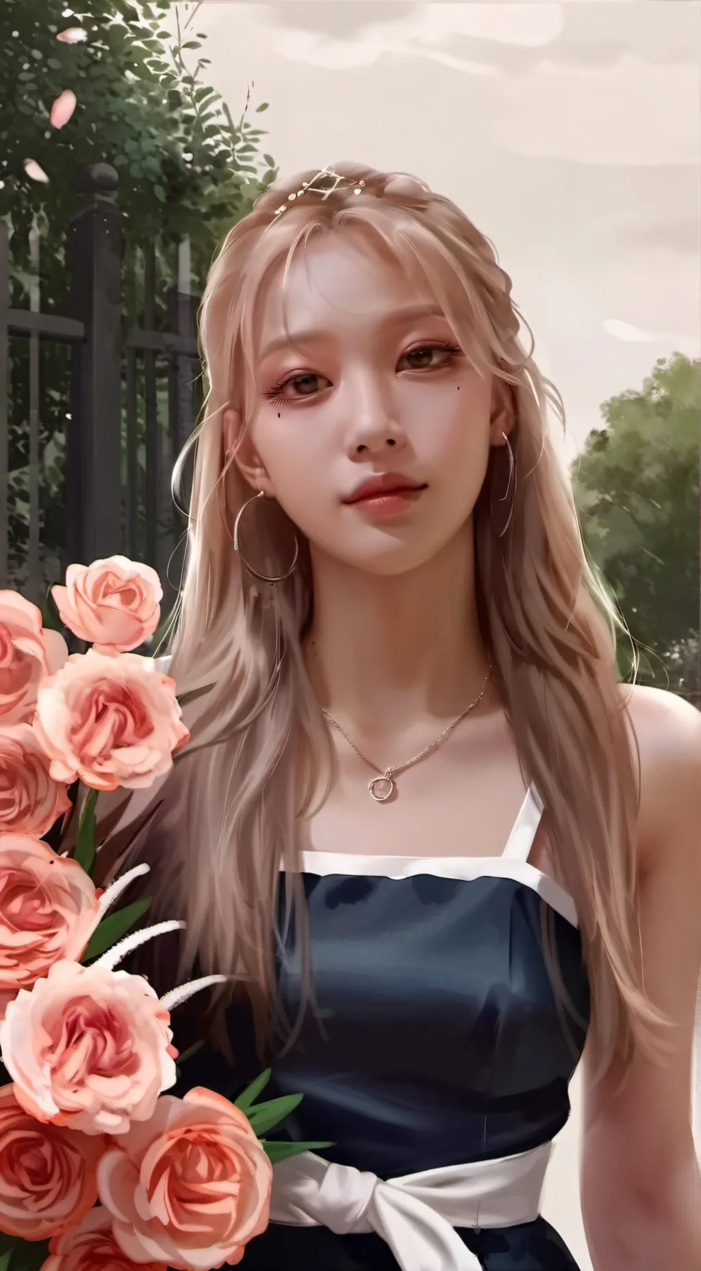 ai character: Rose background