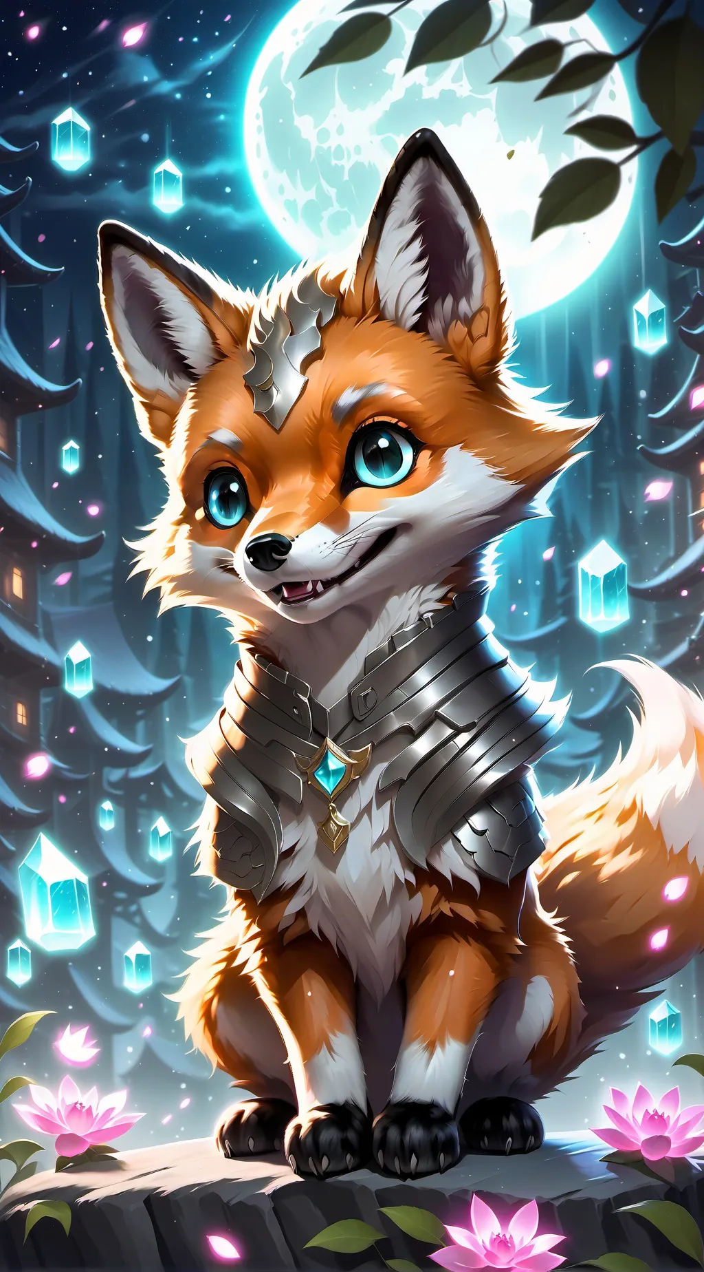 ai character: Moonlight/Moon background