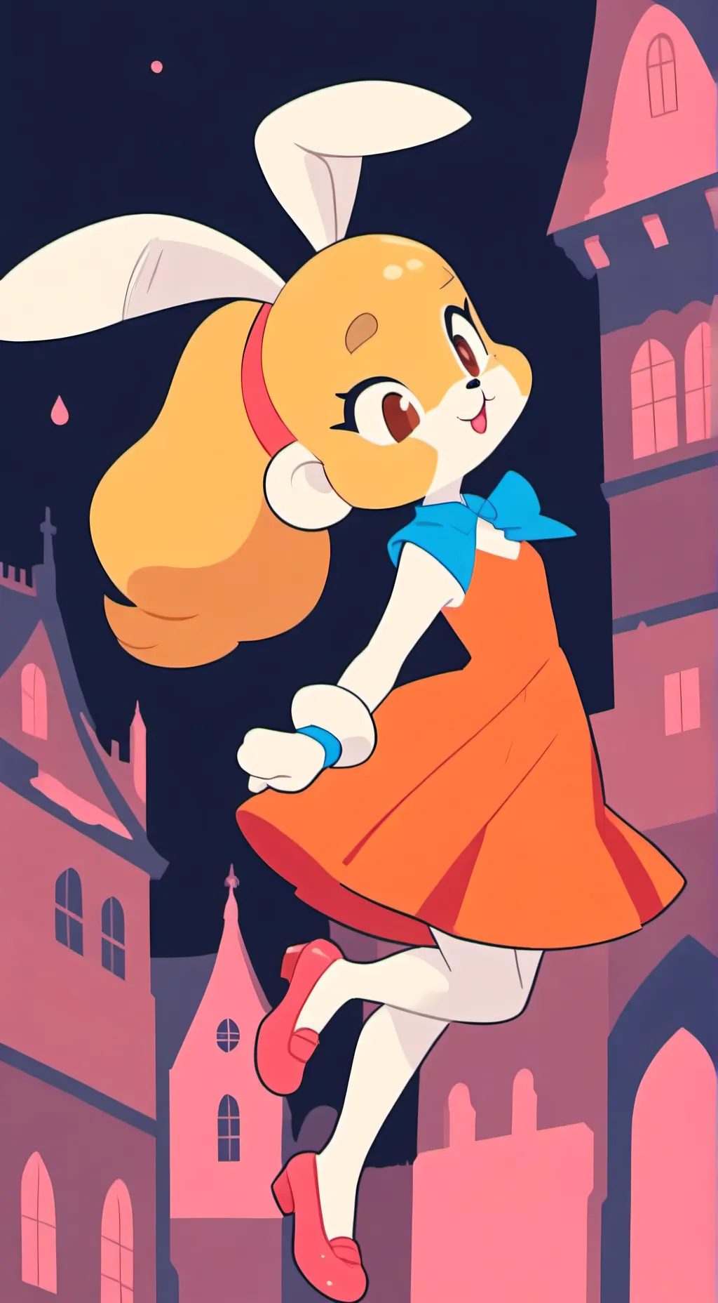 ai character: Cream The Rabbit background