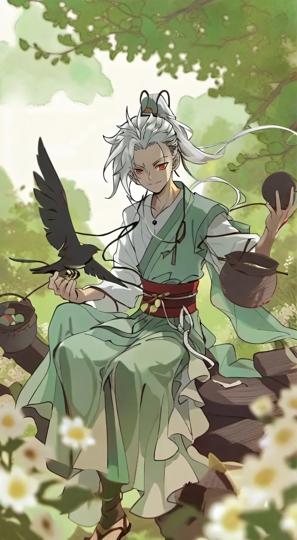 ai character: senku escuela ❤️ background