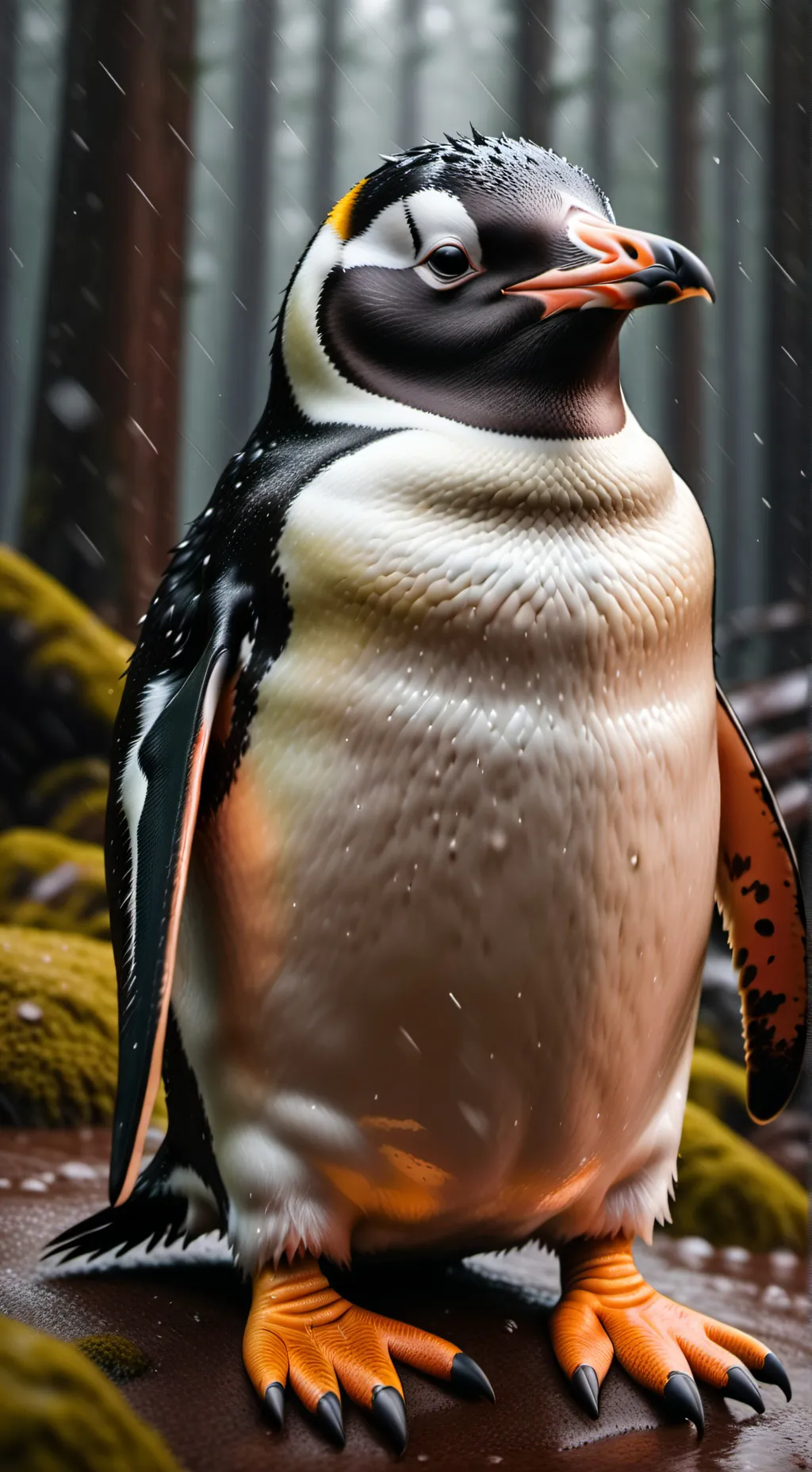 ai character: penguin paradise.. background