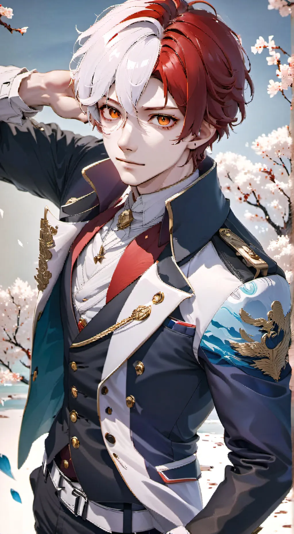ai character: shoto todoroki background