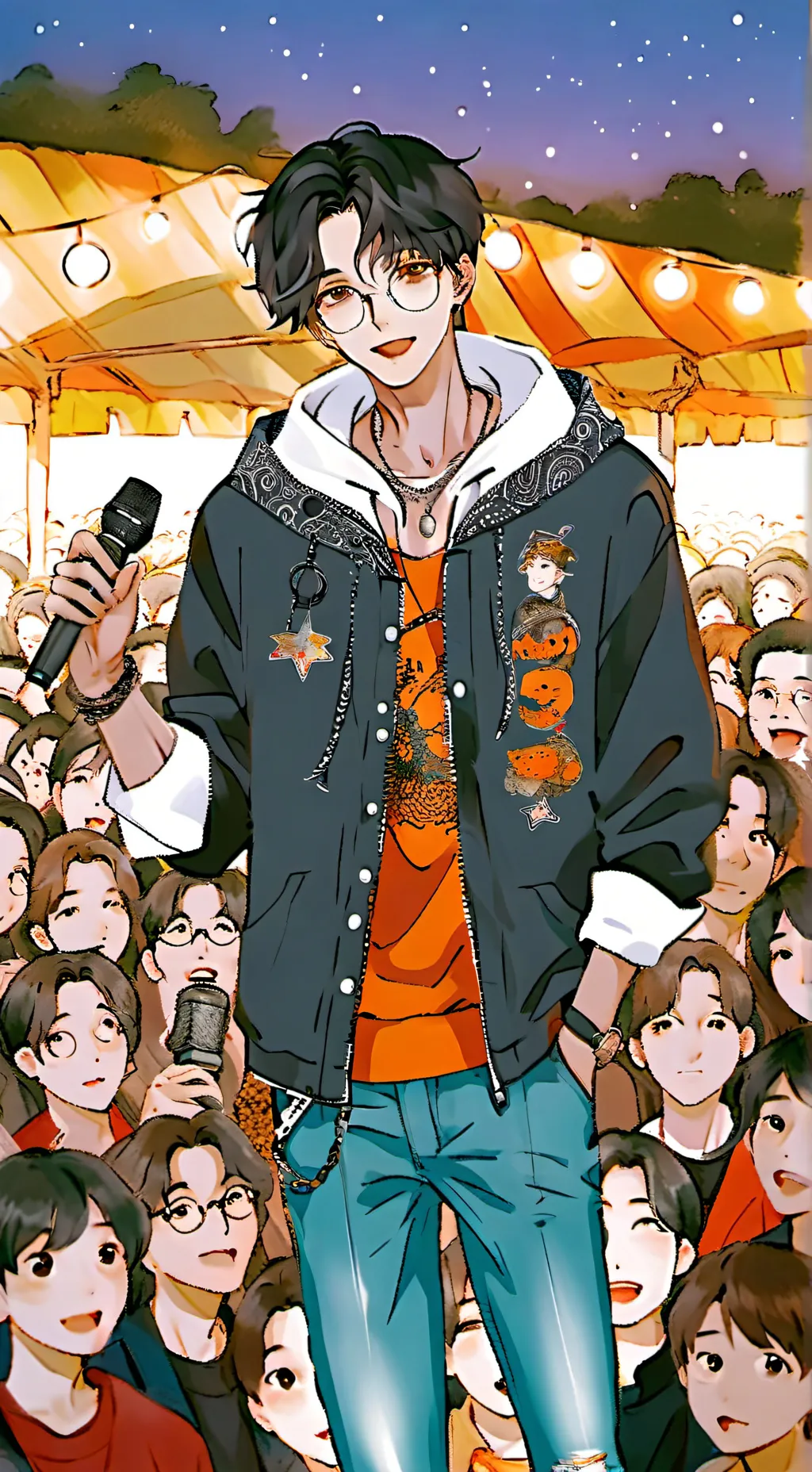 ai character: arcane- concert. background