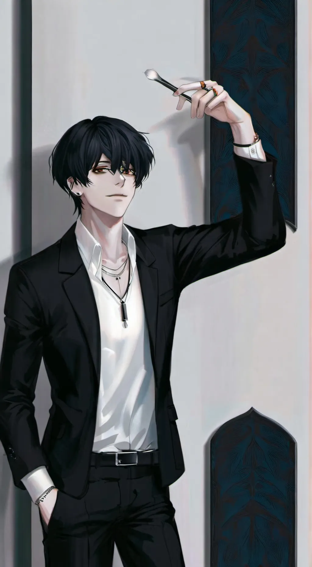 ai character: xander🩷 background