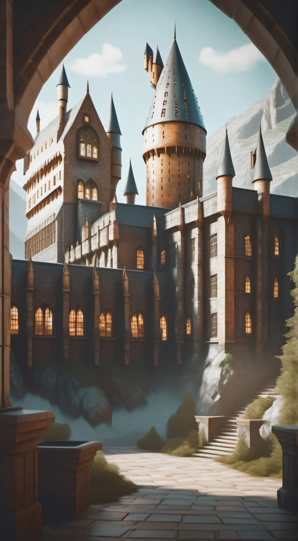ai character: Hogwarts background