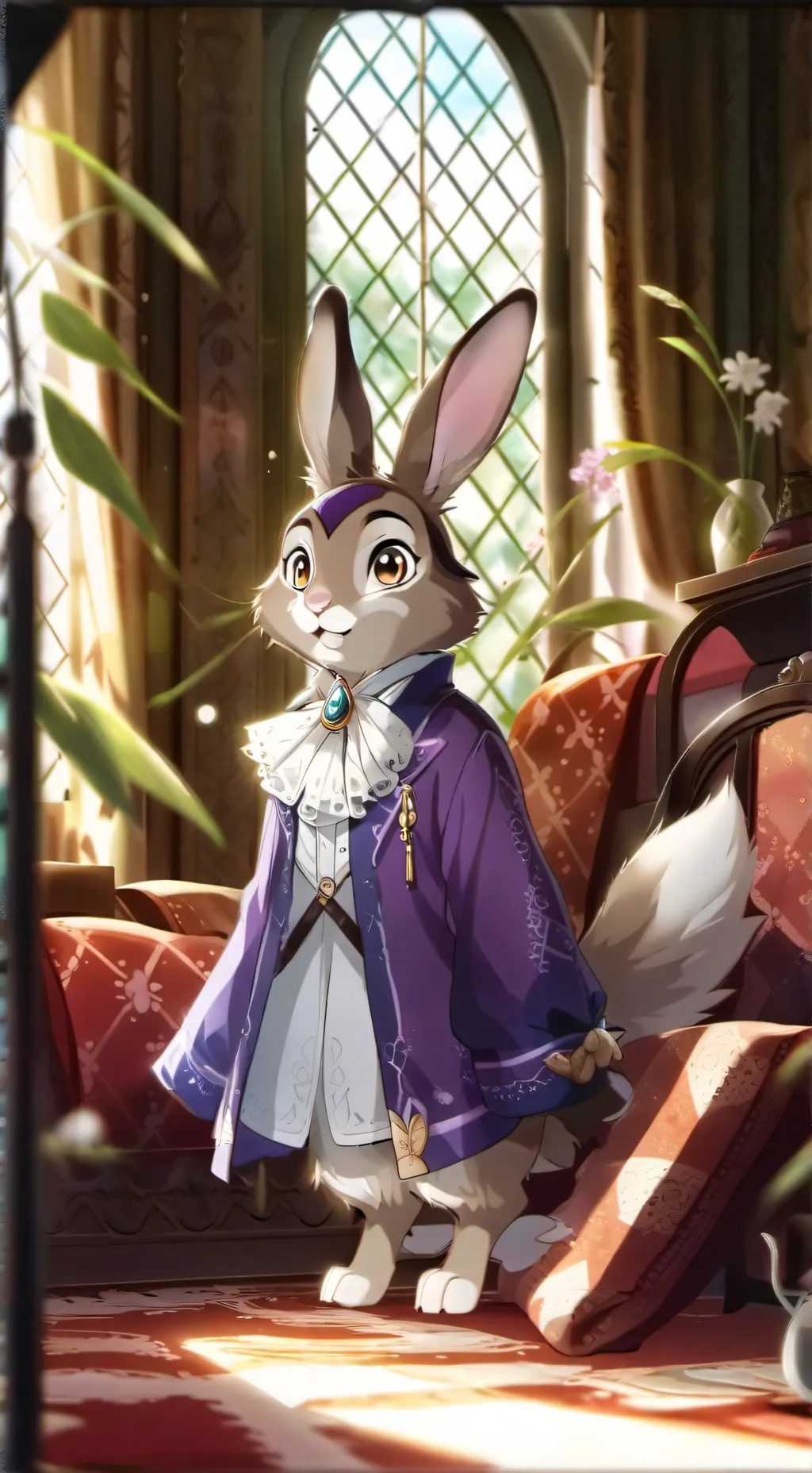 ai character: Alice inwonderland background