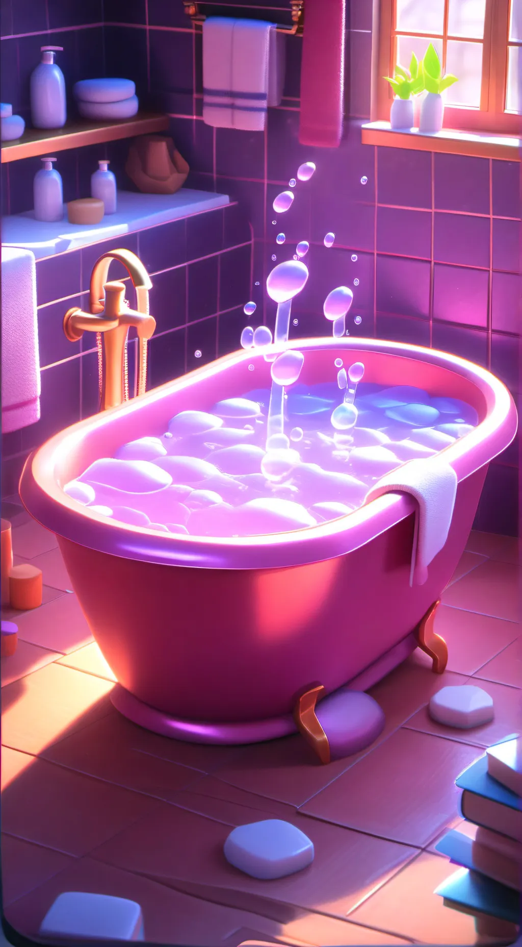 ai character: Tiny soap background
