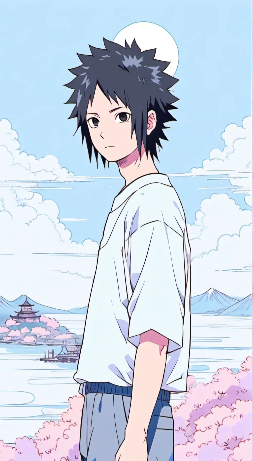 ai character: sasuke uchiha background
