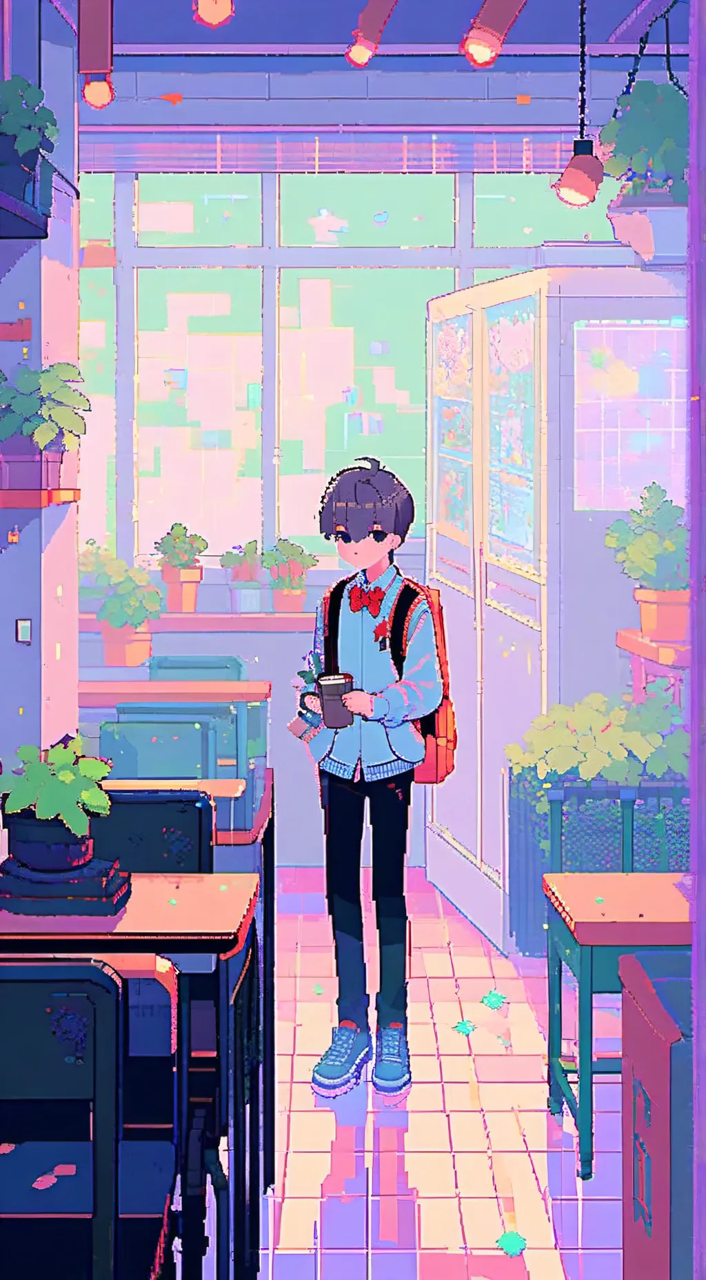 ai character: elementary school  background