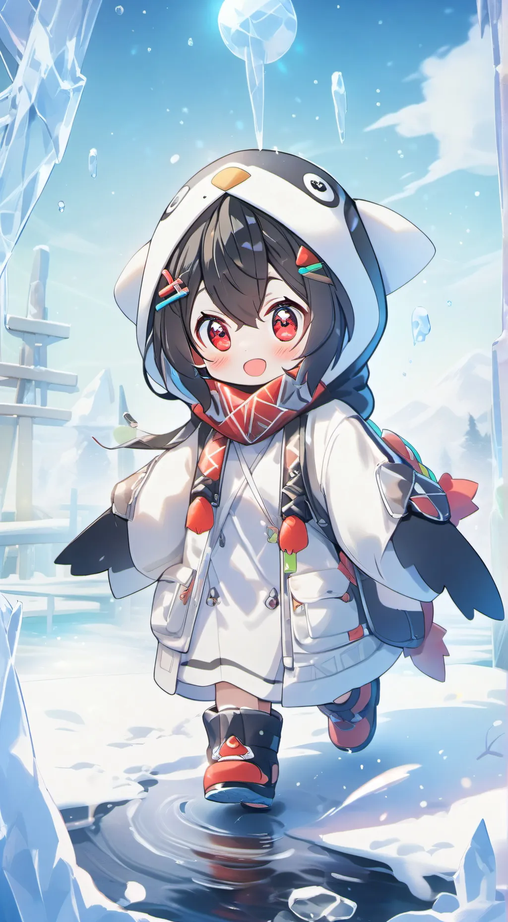 ai character: Spirit Penguin background