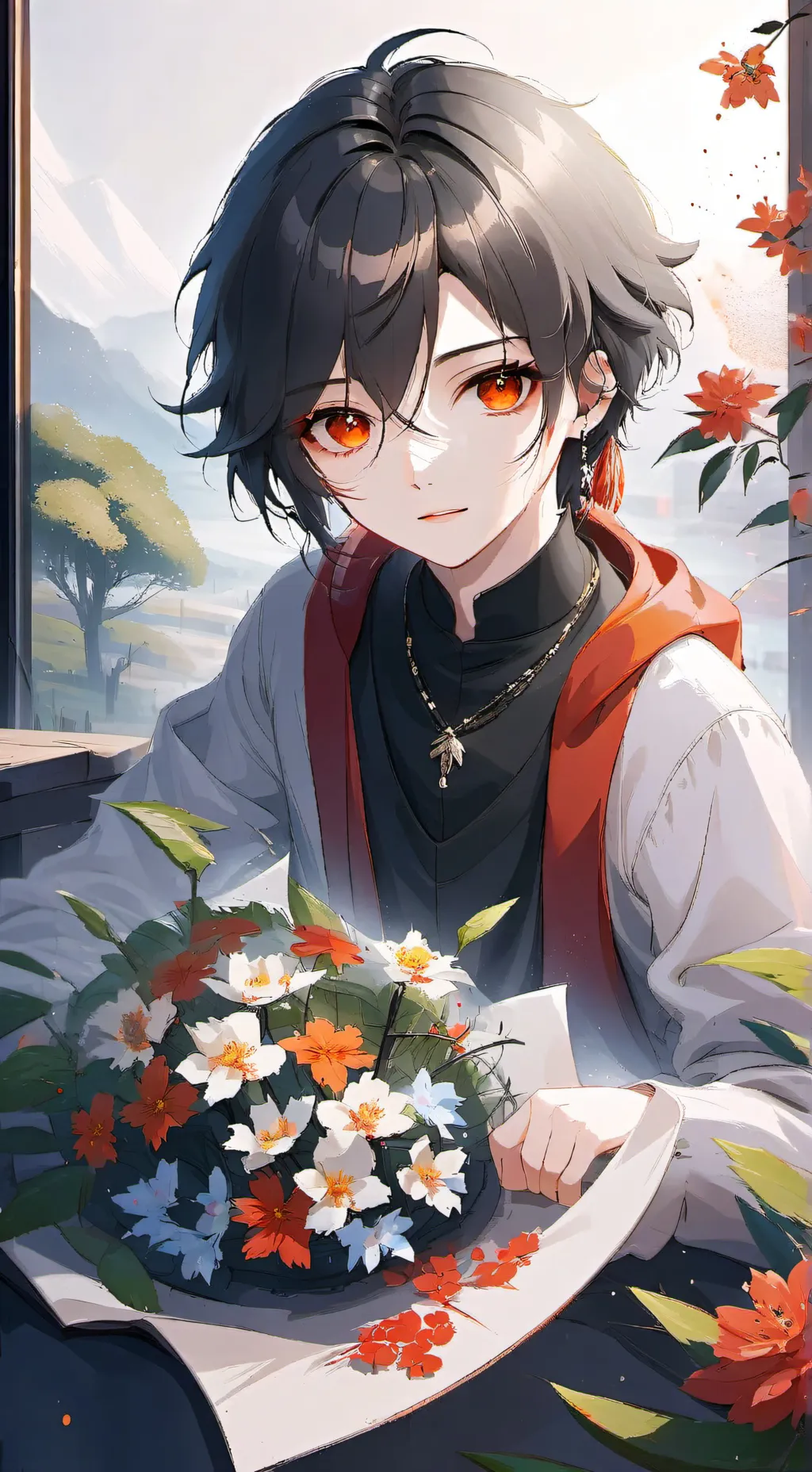 ai character: Caçadores de oni background