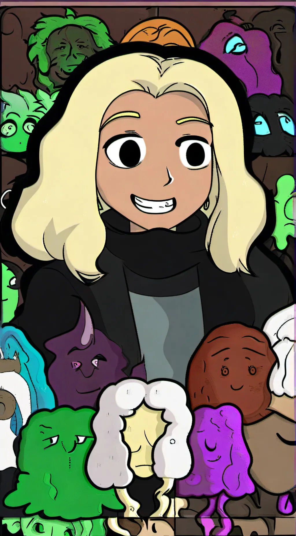 ai character: sus avocado playz background