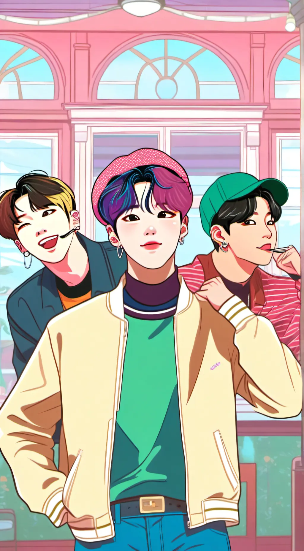 ai character: 💜BTS💜 background
