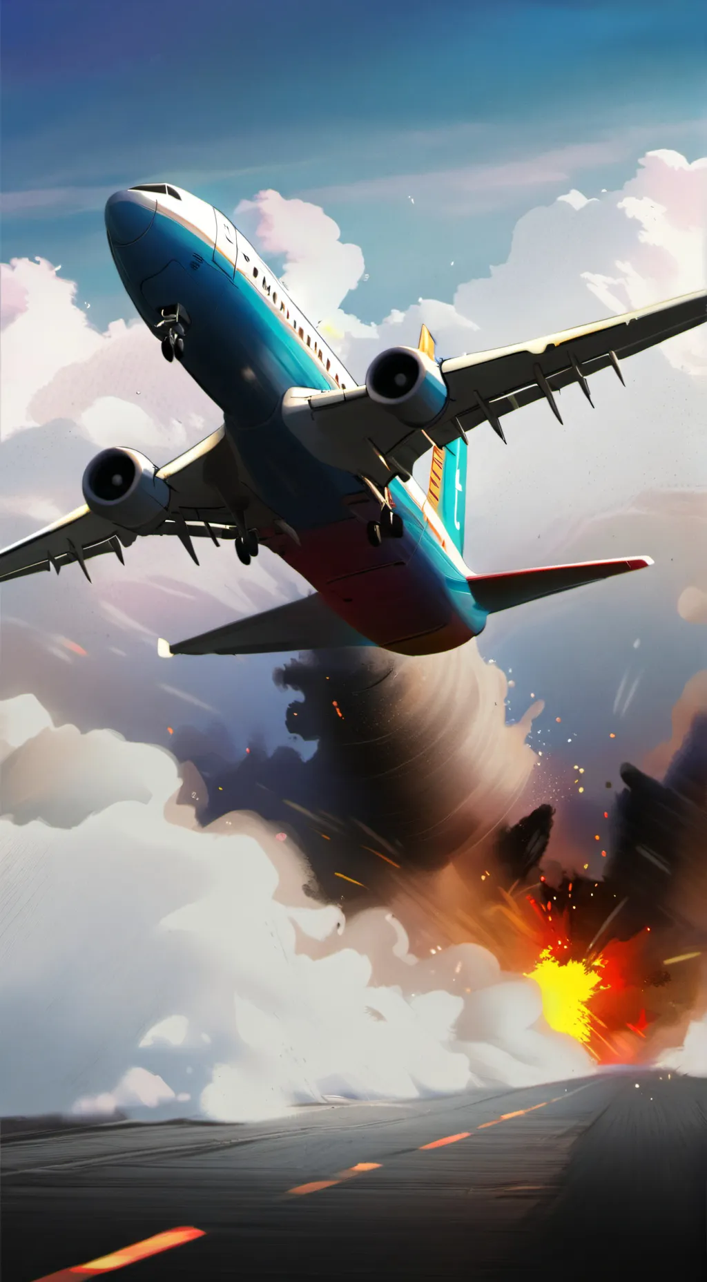 ai character: HH plane crash  background