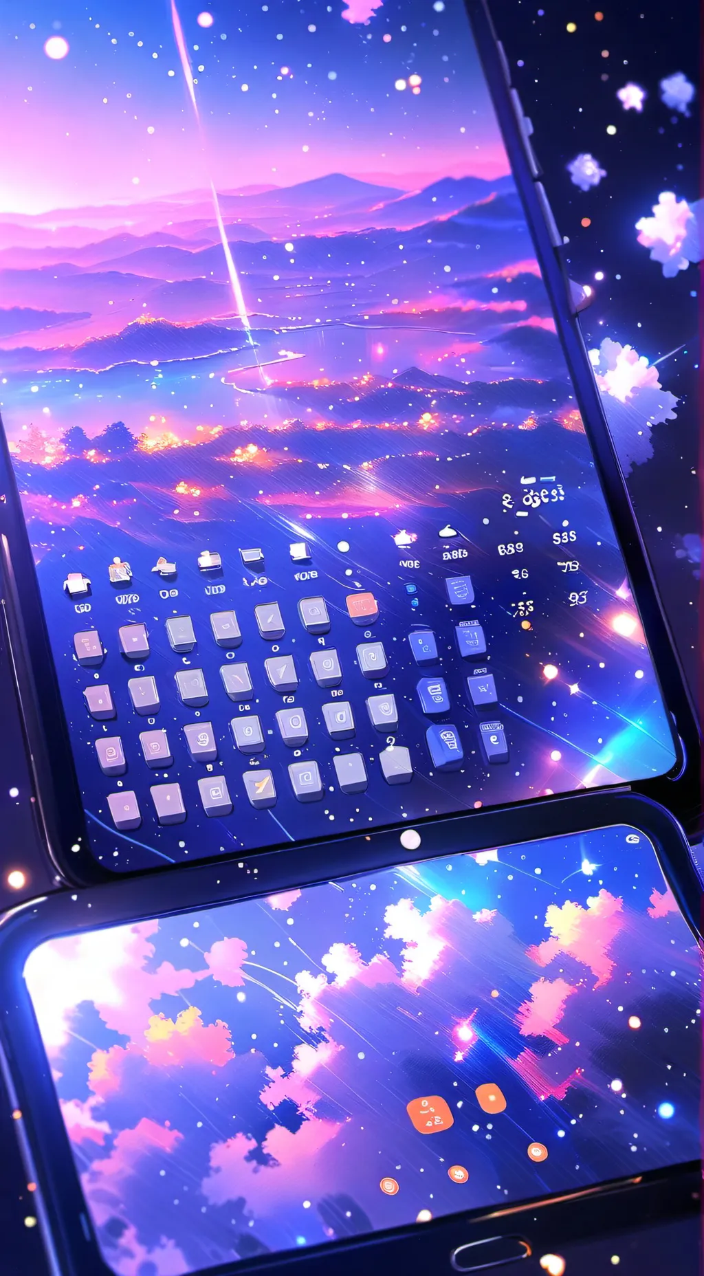 ai character:  calculator background