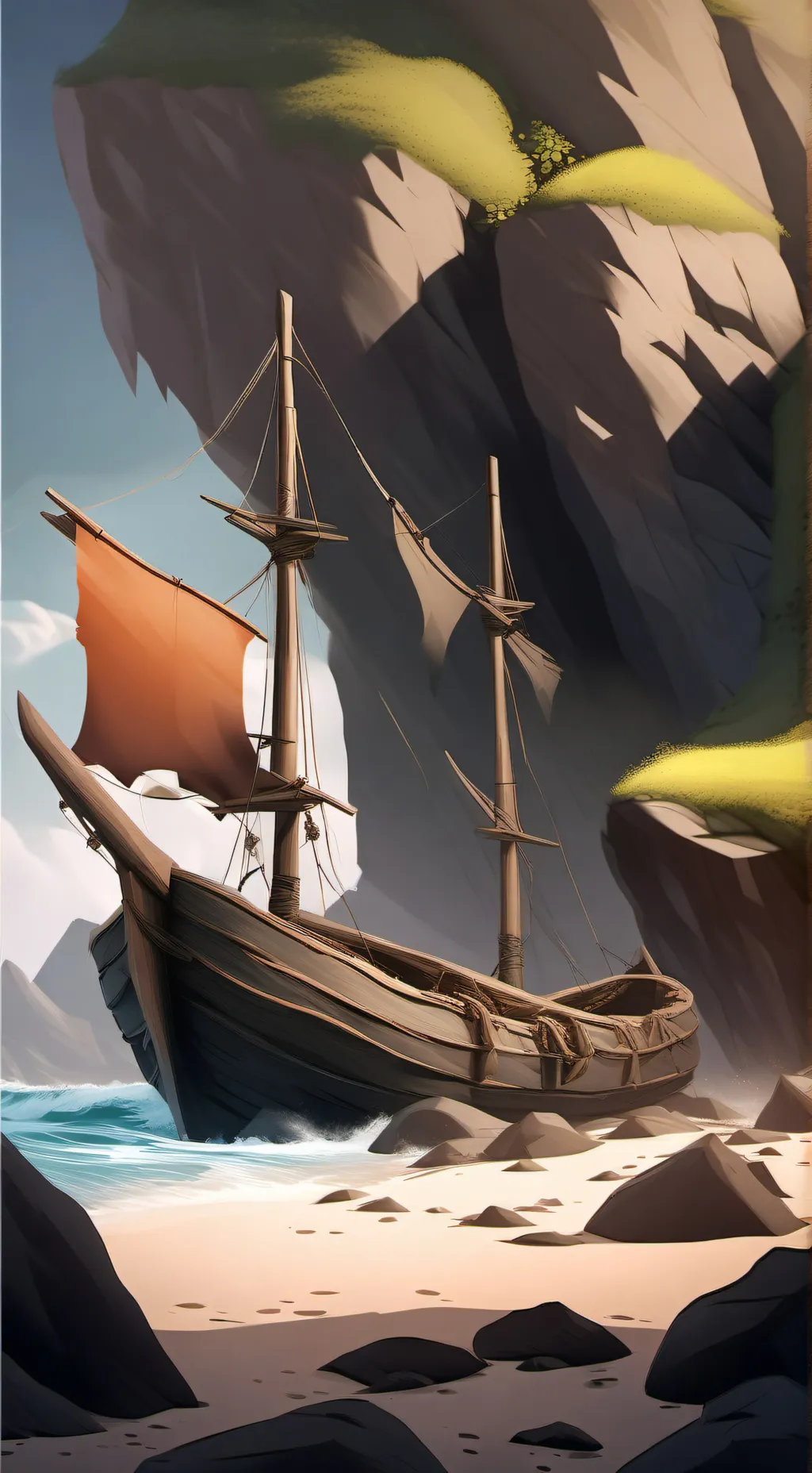 ai character: lost islands background