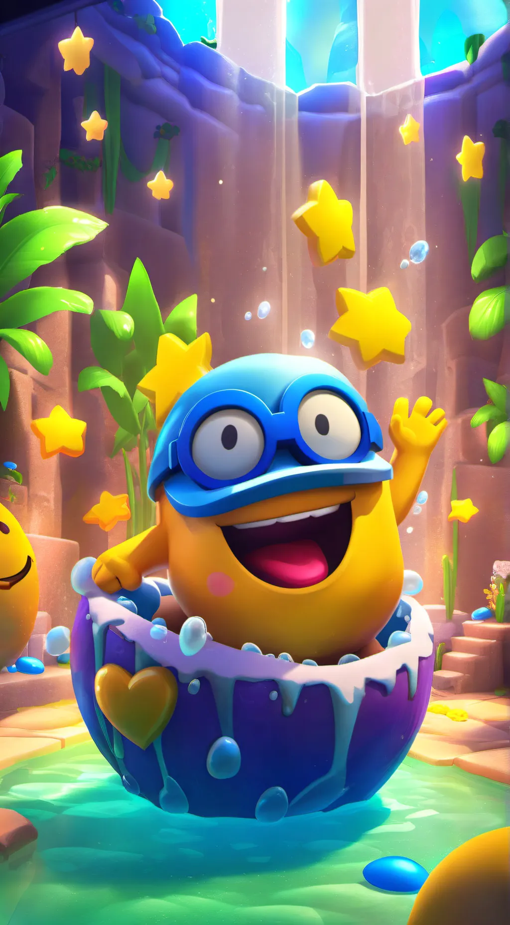 ai character: Emojis background