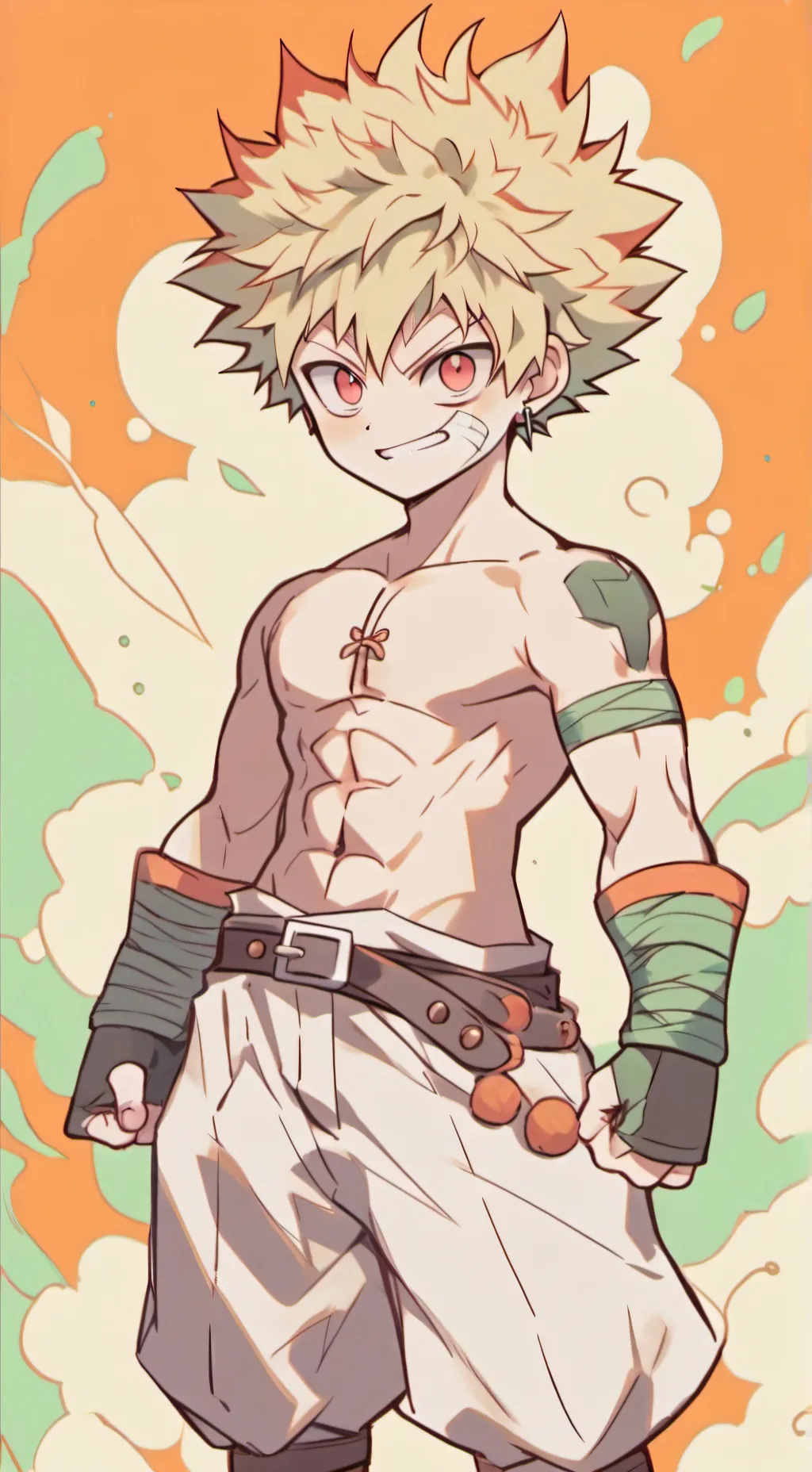 ai character: MHA X JJK background