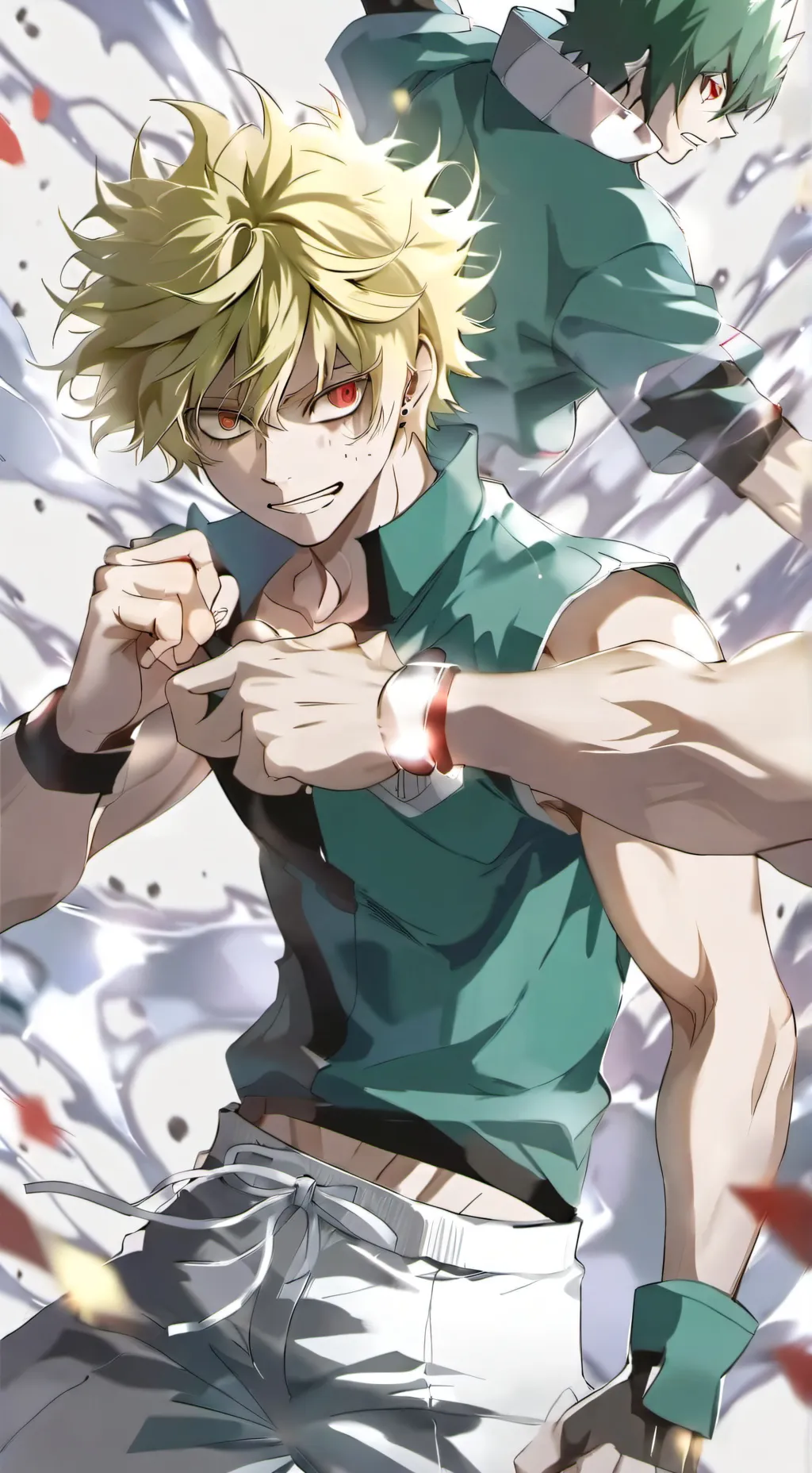 ai character: Bakugo mha  background