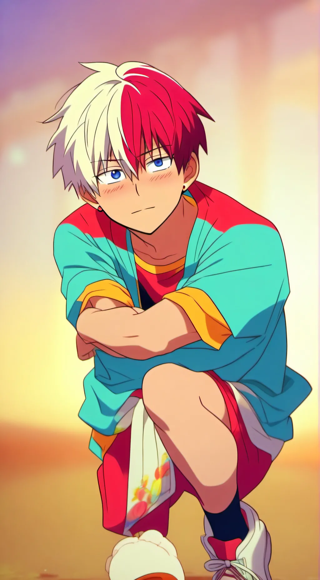 ai character: shoto todoroki background