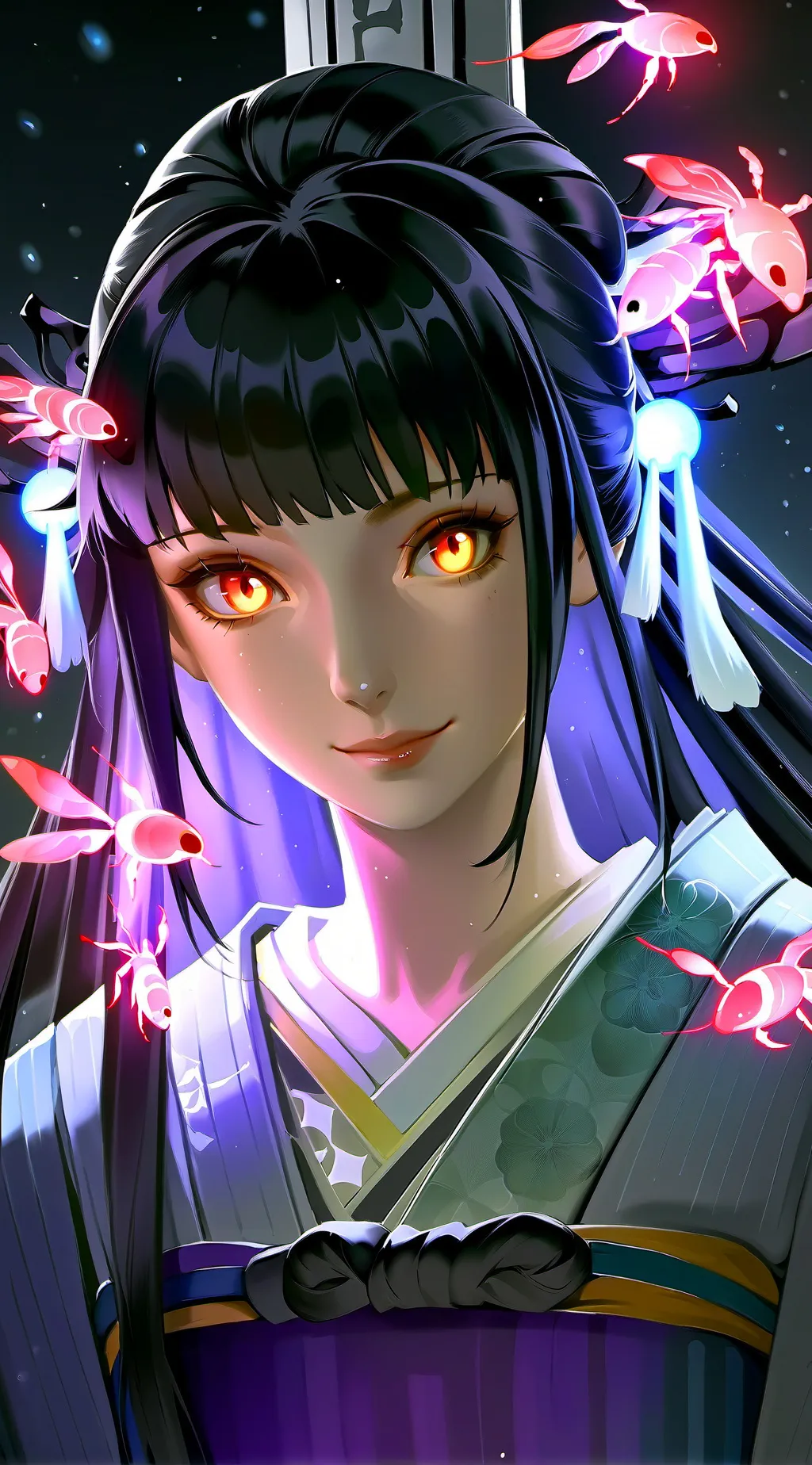 ai character: Hotarubi no Yuurei background