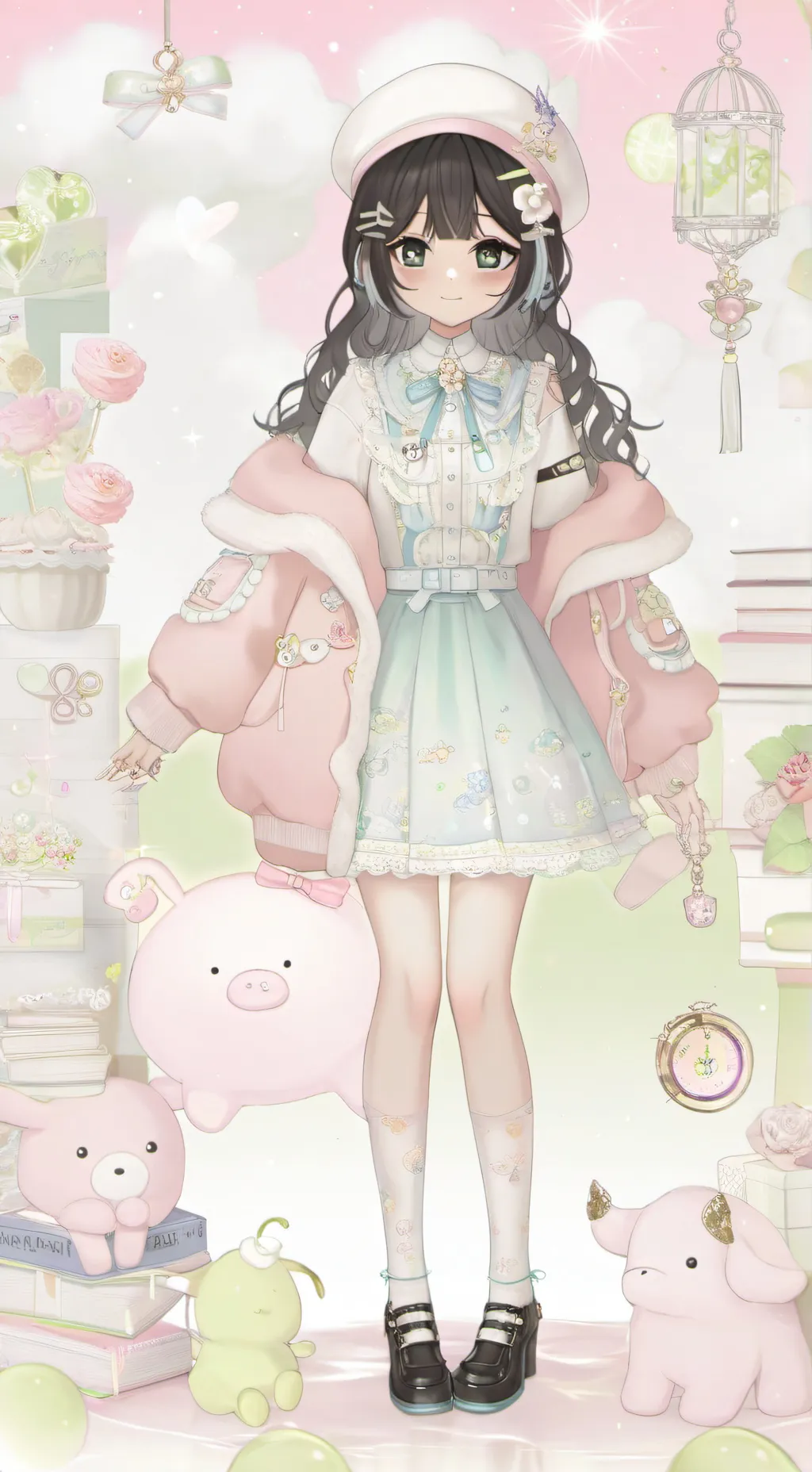 ai character: 🩷🌺lila🌺🩷 background